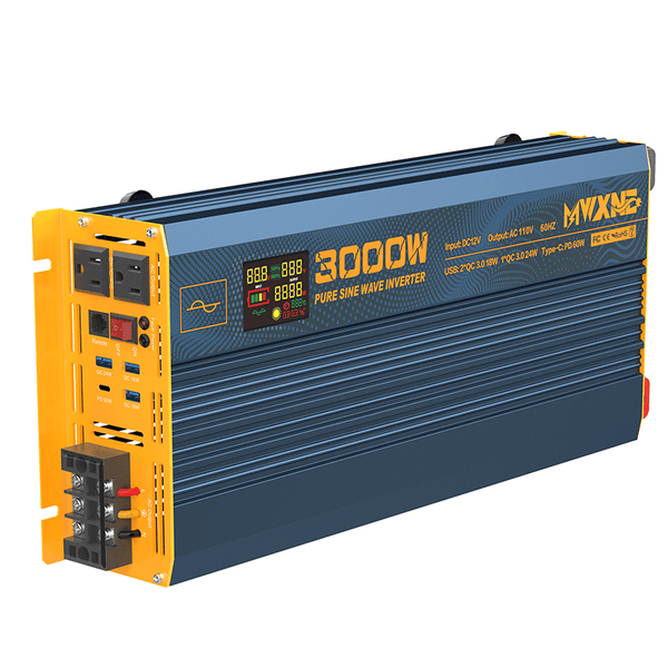 MWXNE 3000W Pure Sine Wave Power Inverter DC 24V to 110V 120V AC