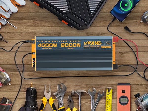 MWXNE 4000W 12V to 110V 120V Pure Sine Wave Power Inverter for Home RV ...