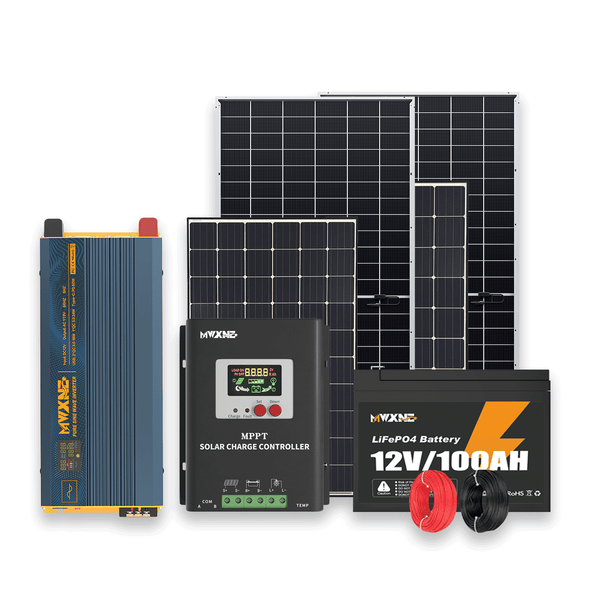 MWXNE 1.6KWH Complete Solar Panel Kit 400W 12V for RV Home Off Grid Yard